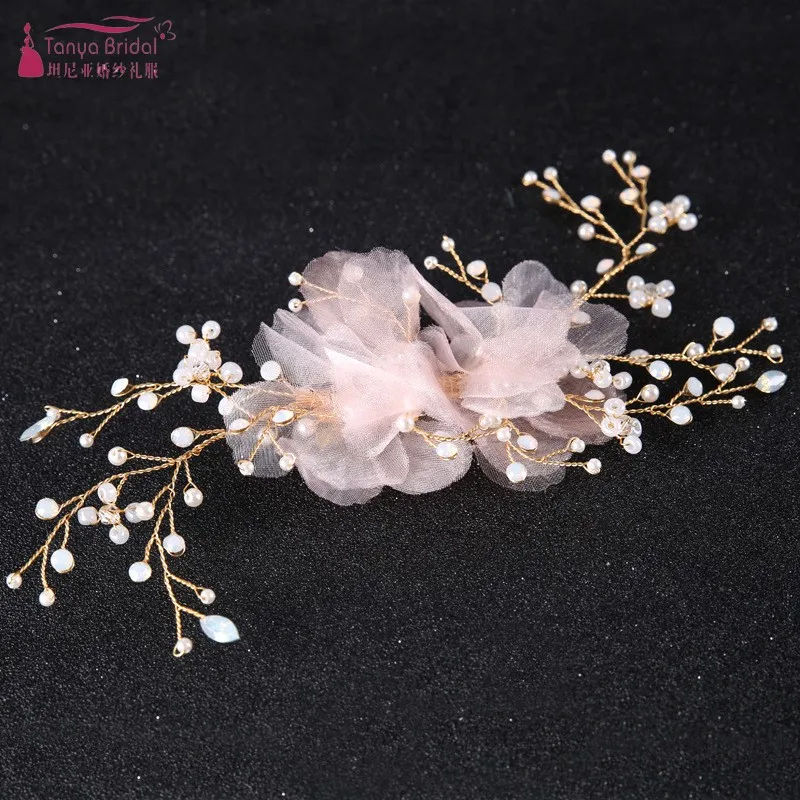 

Simple bride Handmade hair accessories Bridal headdress Cloth flower Styling hair clip Jewelry hair accessories DQG671