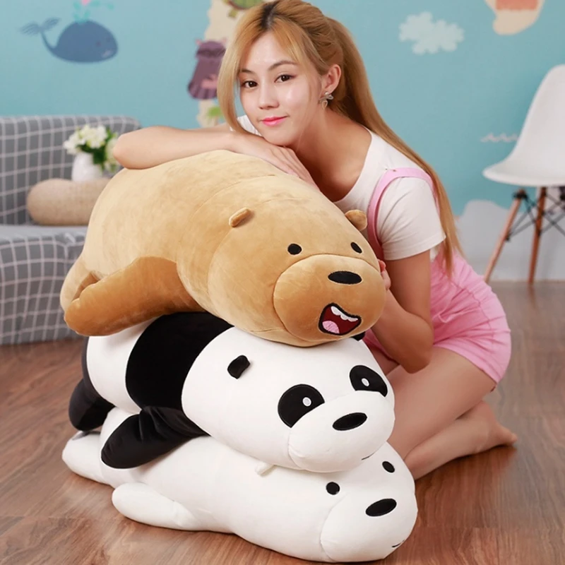 Новая горячая распродажа 50 90 см Kawaii мультяшный коричневый медведь панда три