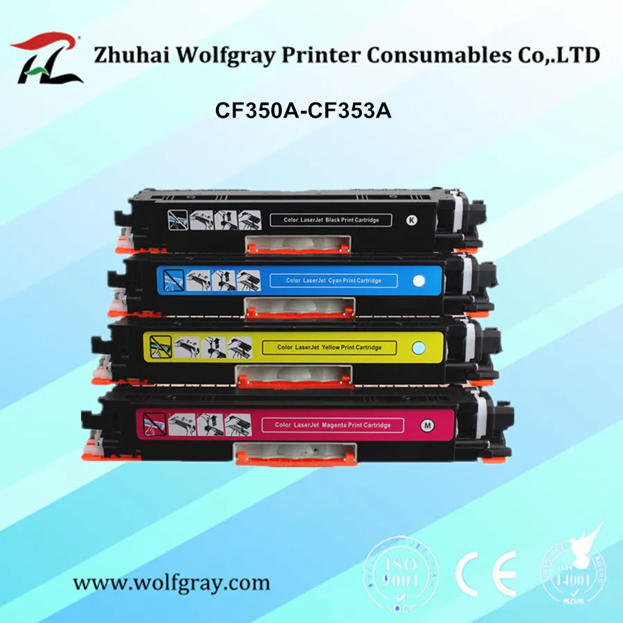 Картридж с тонером YI LE CAI CF350A CF350 350a CF351A CF352A CF353A 130A для hp LaserJet Pro MFP M176n M176 M177fw M177|toner