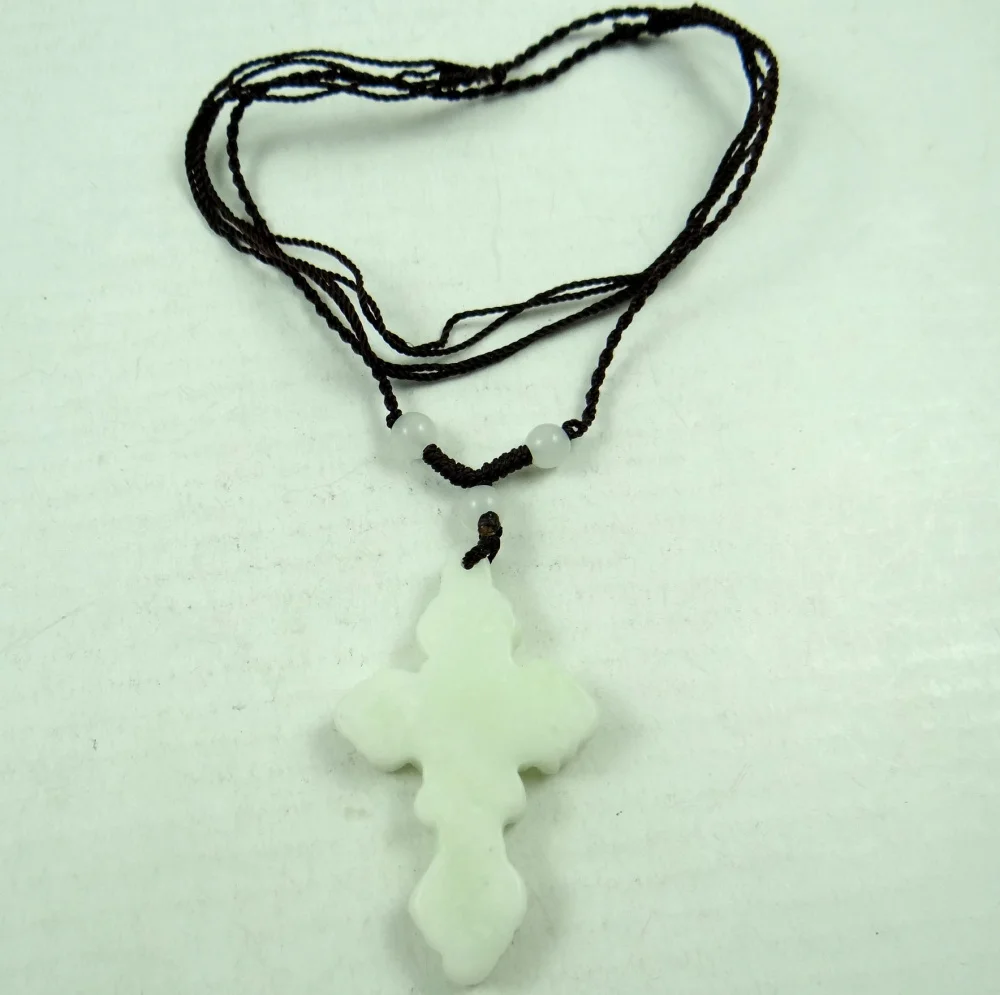 Натуральный камень кварц кристалл Китайский ручной работы статуя Креста амулет