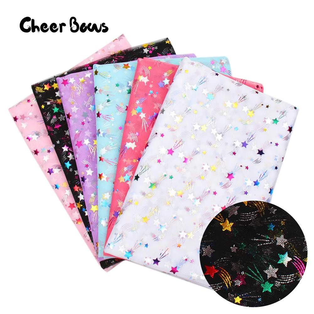 Тюль 90*150 см сетчатая ткань волшебная из органзы с принтом метеорита мягкая