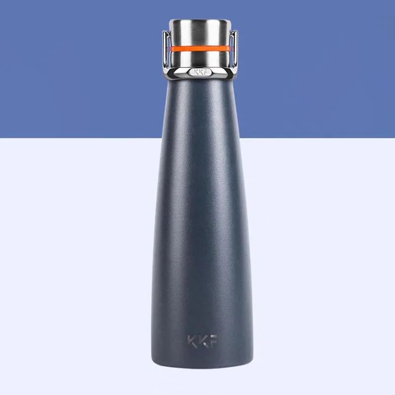 No Screen Gray Xiaomi Kiss Fish KKF портативная Термокружка 475 мл кружка для путешествий 24 часа колба для воды из нержавеющей стали для спорта на открытом воздухе вакуумная кофейная чашка - Цвет: No Screen Gray