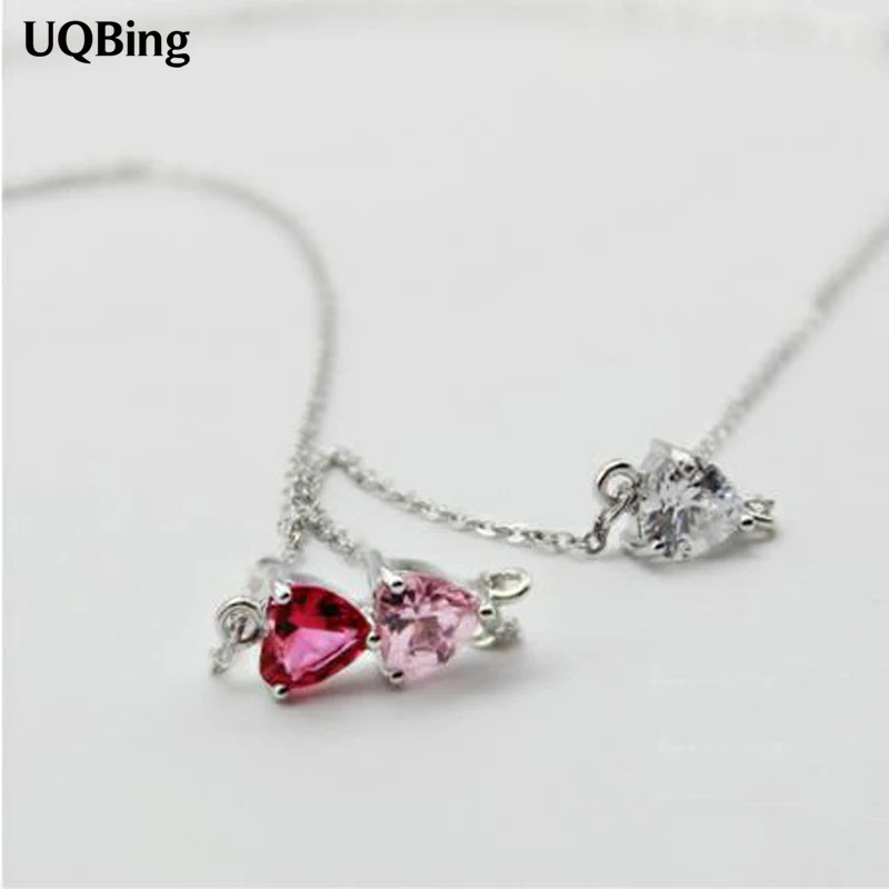 Женское ожерелье из серебра 925 пробы с подвеской в виде треугольника|drop necklace|necklace