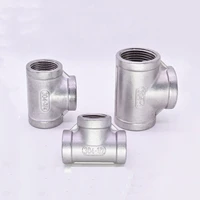 18 14 38 12 34 1 to 2 bspt euqal female tee 3 ways 316 stainless steel pipe fitting water gas oil