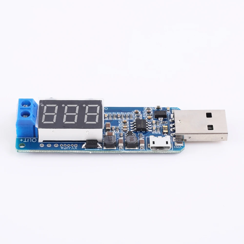 USB понижающий модуль питания DC 5 В до 3 12 дисплей Регулируемый преобразователь для