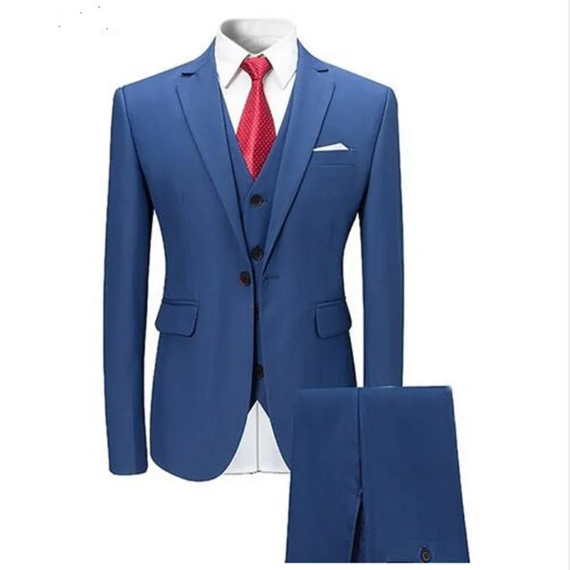

Formal Business Suits for Men 3 Pieces Wedding Tuxedos Slim Fit Men Wedding Party Suits (Jacket+Vest+Pant )