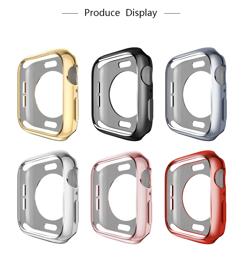MDNEN чехол для Apple Watch, чехол для IWatch, серия 4, 3, 2, 1, размер 38 мм/40 мм/42 мм/44 мм, ТПУ чехол, HD прозрачный Ultrafino