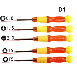 FI-22-D1-5Pcs Y-тип Y0.6 Y2.0 пятизвездочная 0,8 1,2 Phillips шлицевая отвертка для iPhone 4S 5S 6S 7 телефон ПК инструмент для ремонта - Цвет: FI-22-D1-5Pcs