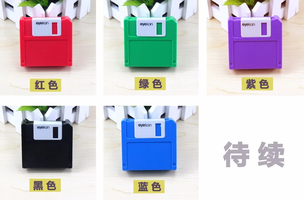 

LIUSVENTINA DIY Resin Cute Floppy Disk Contact Lens Case With Mirror Box Container for Color Lenses Birthday Gift for Girls Boys