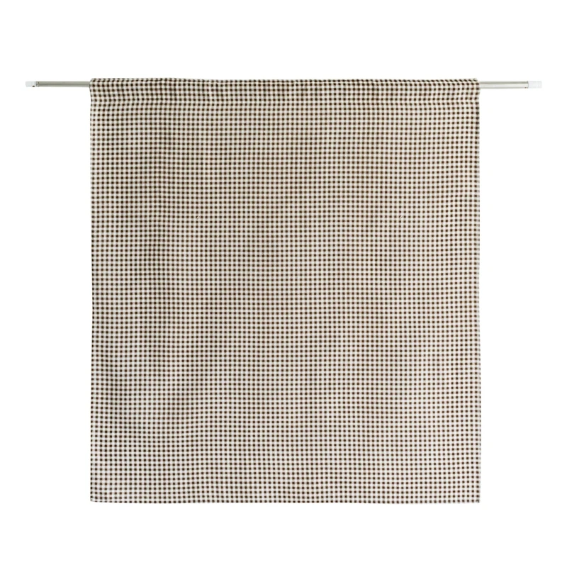 Half Blackout Printed Coffee Plaids Thermal Insulated Curtains For Window Treatment 1 Panel Short Blinds Rod Pocket Small | Дом и сад
