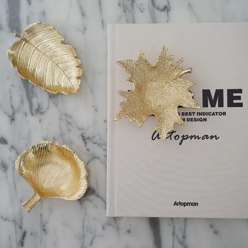 Подносы для хранения из скандинавского золотого сплава шикарные Ins Sycamore кленовые