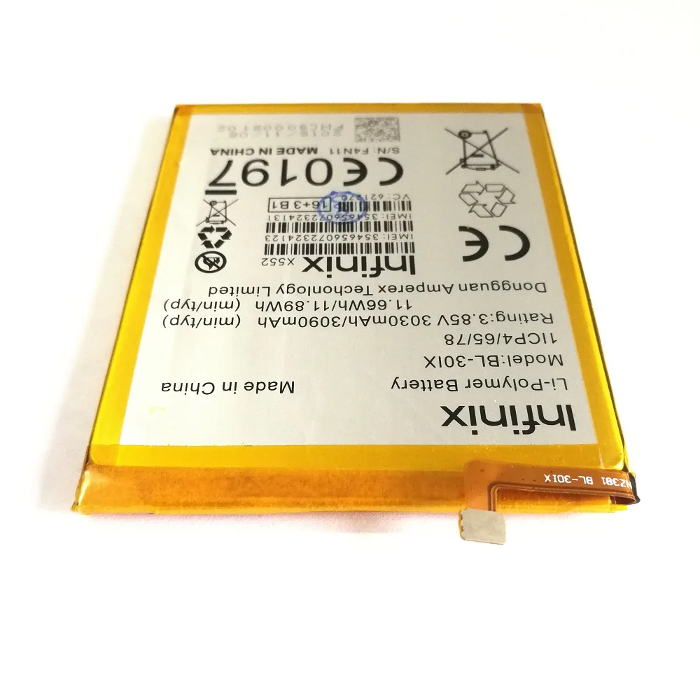 Сменный аккумулятор для телефона Infinix Zero 3 X552 BL30iX Baterij 85 в 3090 ма/ч батареи