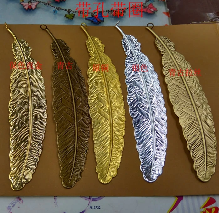20 шт./лот 110*24 мм Большой Закладка перо филигранная пленка|filigree wraps|lot lot |