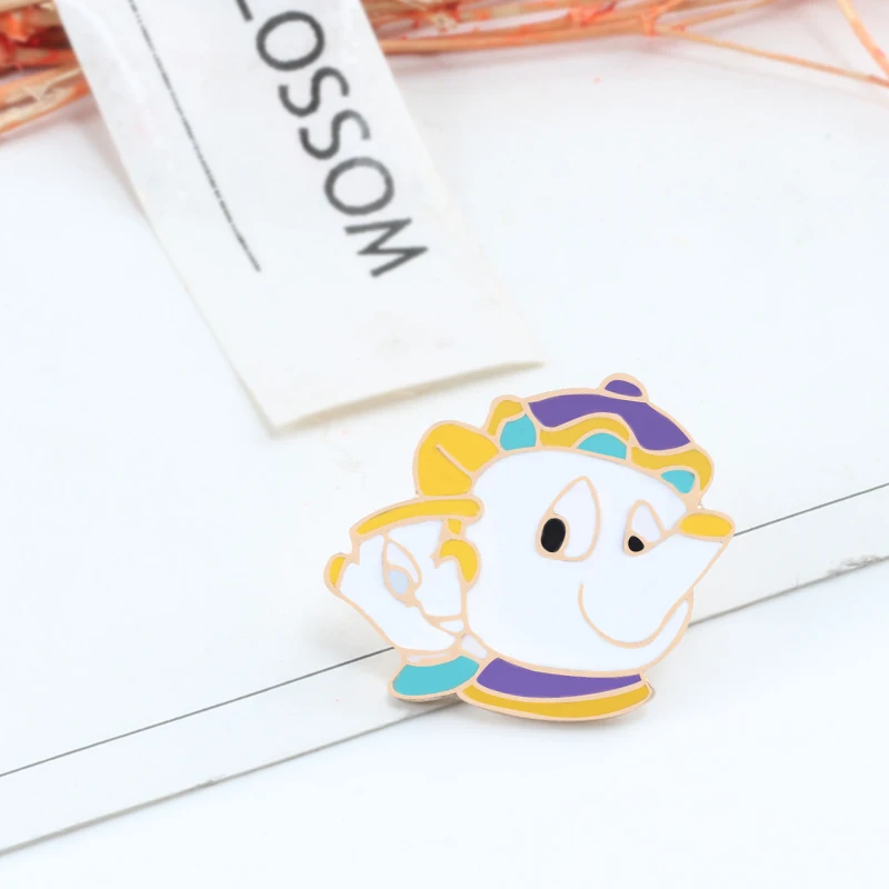 Эмалированные заколки броши высокого качества для женщин и мужчин в виде чайной