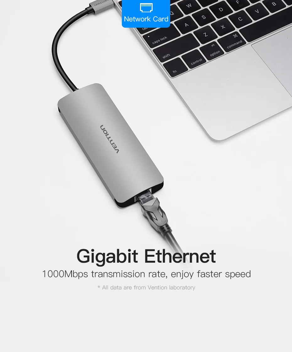 Vention Thunderbolt 3 адаптер док-станции USB C к HDMI USB 3,0 хаб RJ45 PD для MacBook Pro huawei P20/Коврики 10 USB-C концентратора