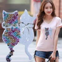 new shapes with sequined patches fashion applique lron on patch for clothes bags diy decal apparel accessory 1set2pcs