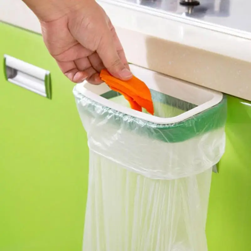 Подвесная стойка для мусора на дверцу шкафа кухонный держатель мусорного пакета