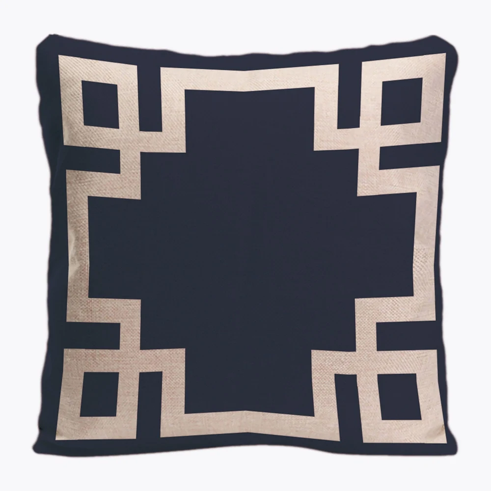 Наволочка с геометрическим узором декоративная подушка для дивана