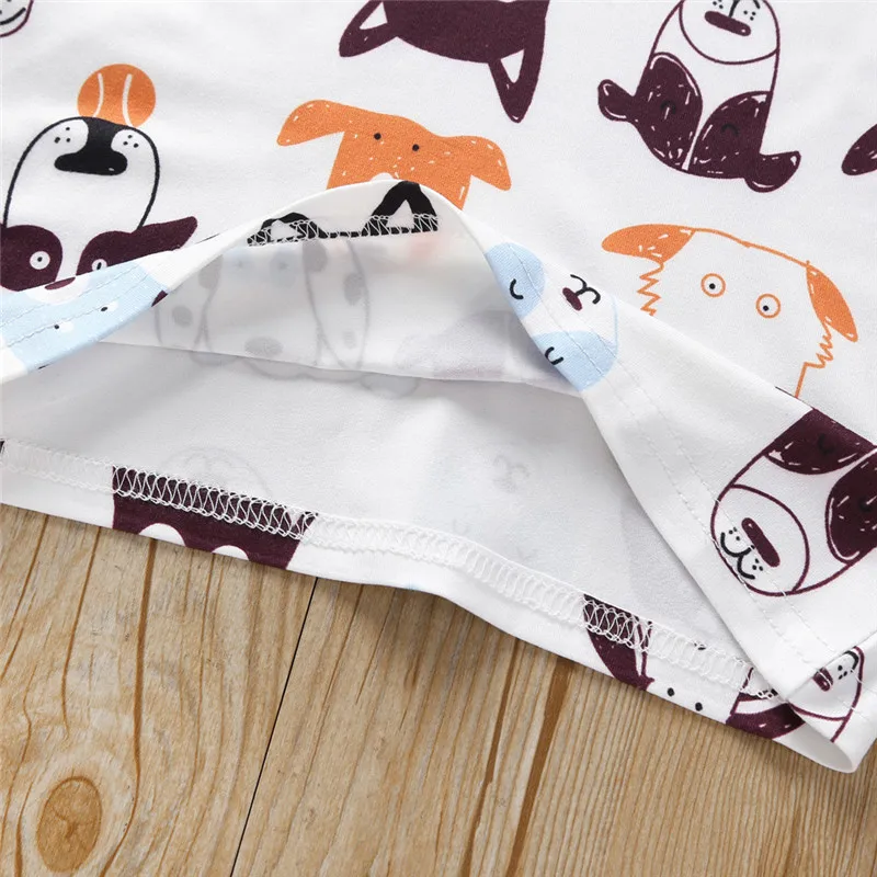 

Child T-shirts Toddler Baby Boy Girl Kid Short Sleeve Cartoon Dog Printed Tops T-Shirt Clothes 3M-3T child A20