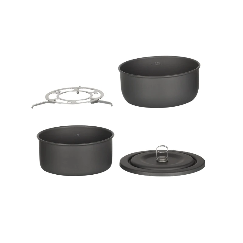 ALOCS CW-C05 2-4 people Outdoor Camping Cook set 1.7L pot and 1.4L Fry Pan Stove with Portable Bag | Спорт и развлечения