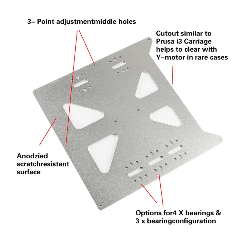 Новая Горячая Алюминиевая анодированная пластина для Prusa i3 RepRap DIY 3D принтера
