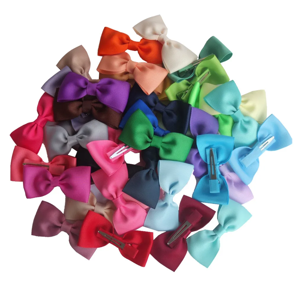 40 COLORS Available 3 Inch Boutique Hair bow Clips Classical bows Children Girls hairbow clips Barrettes Hairgrips |
