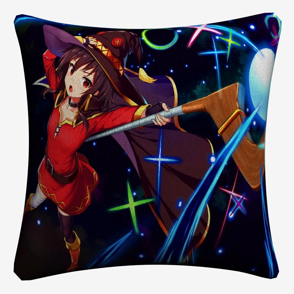 Konosuba боги благословение Аниме Девушки декоративное хлопковое белье Чехол для
