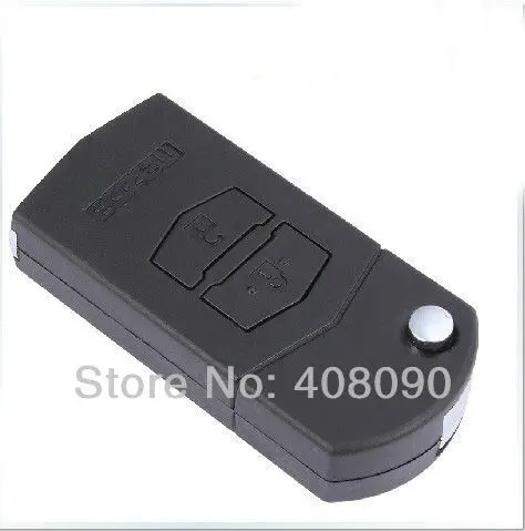 New 2 Buttons Uncut Blank Flip Remote Key Shell Case For MAZDA 3/5/6 |