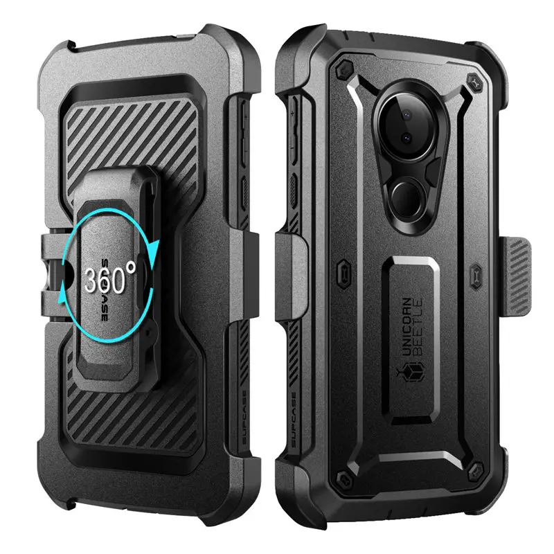 SUPCASE For Moto G6 Play Case UB Pro Full-Body Rugged Holster Protective Cover with Built-in Screen Protector |