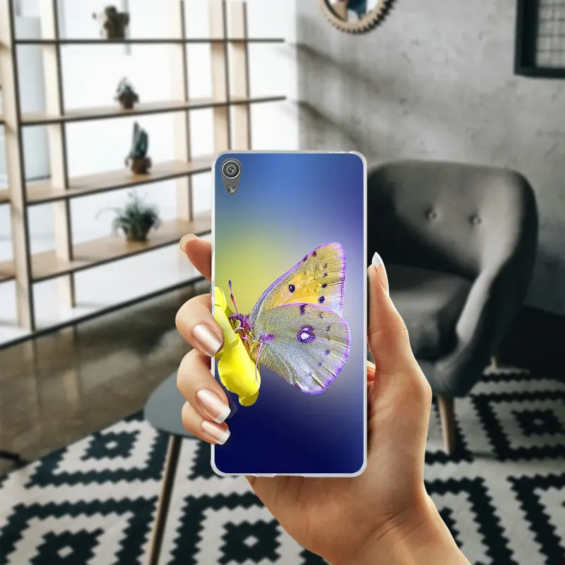 Красивые бабочки Мягкие аксессуары чехол TPU для телефона Sony Xperia E3 E5 T3 M2 M4 M5 XA XZ Z Z1 Z2