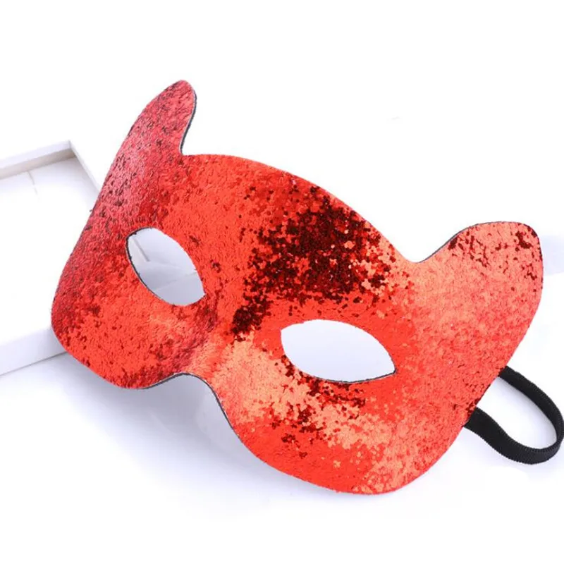  Children Cute Gold Powder Cat Face Mask Kids Masquerade Dance Performance Masks Funny Party Dress Up Props|props|props party |