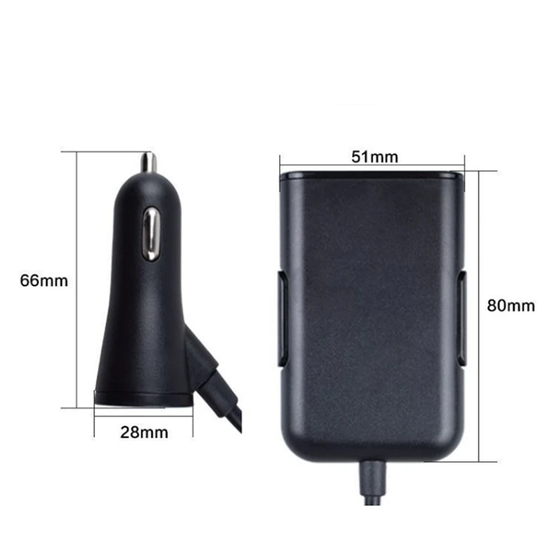 Автомобильное зарядное устройство 12 В USB 4 порта зарядка в розетка автомобиль Voiture