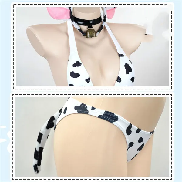 Бикини оригинальная молочная корова от Wai Mengshe cos маленькая cowLovely Сексуальная