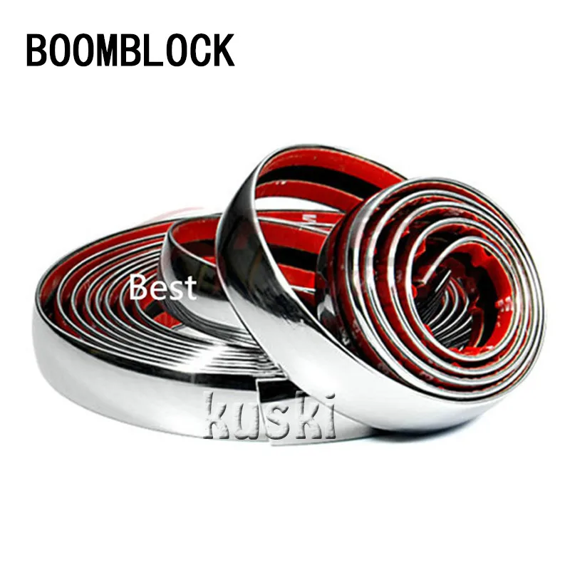 Хромированная декоративная наклейка BOOMBLOCK 6 8 10 15 20 22 25 30 мм для Hyundai Creta Tucson BMW X5 E53 VW