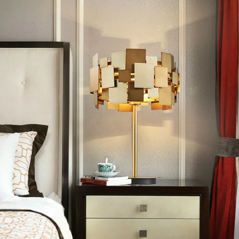 FUMAT Designer Gold Desk Lamp Modern Stainless Steel Table Living Room Bedroom Light Fashion Bedside | Лампы и освещение