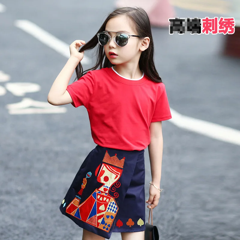 2017 г. Новая модная летняя детская красная футболка с короткими рукавами для