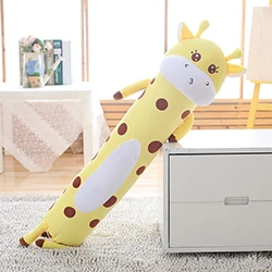 140cm Yellow giraffe Длинное тело Животные плюшевая подушка цилиндрический Поддержи спальный компаньон для детей и взрослых "Кролик", "Медвежонок" Дино Жираф Кот 95/140 см - Цвет: 140cm Yellow giraffe