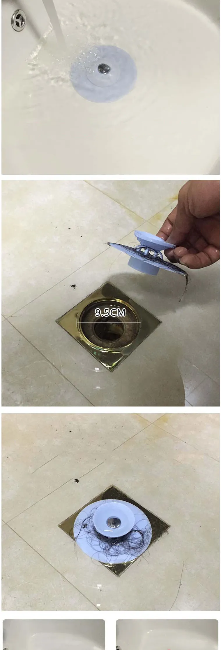 Rubber Circle Silicone Sink Strainer Filter Water Stopper Floor Drain Hair Bathtub Plug Bathroom Kitchen Cute Deodorant Stopper