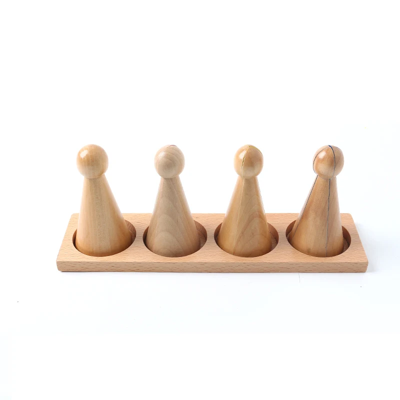 Детские игрушки Монтессори большая фракция Skittles с Tray12 см Дерево для раннего