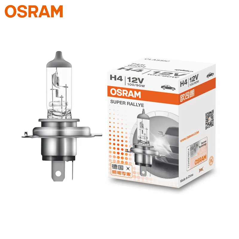 OSRAM оригинальное качество H4 9003 3200K 12V 100/90W 62204 P43t супер Rallye внедорожный
