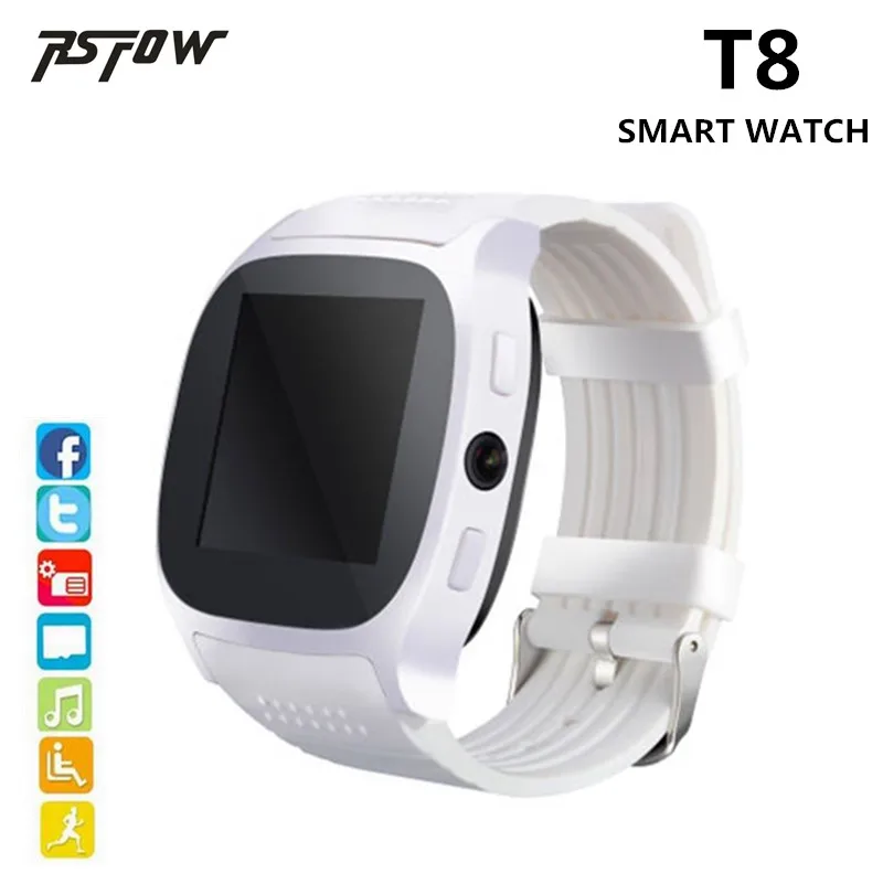 696 Новый T8 Bluetooth Смарт-часы Поддержка сим-карты TF карты с 0.3mp камерой спортивные