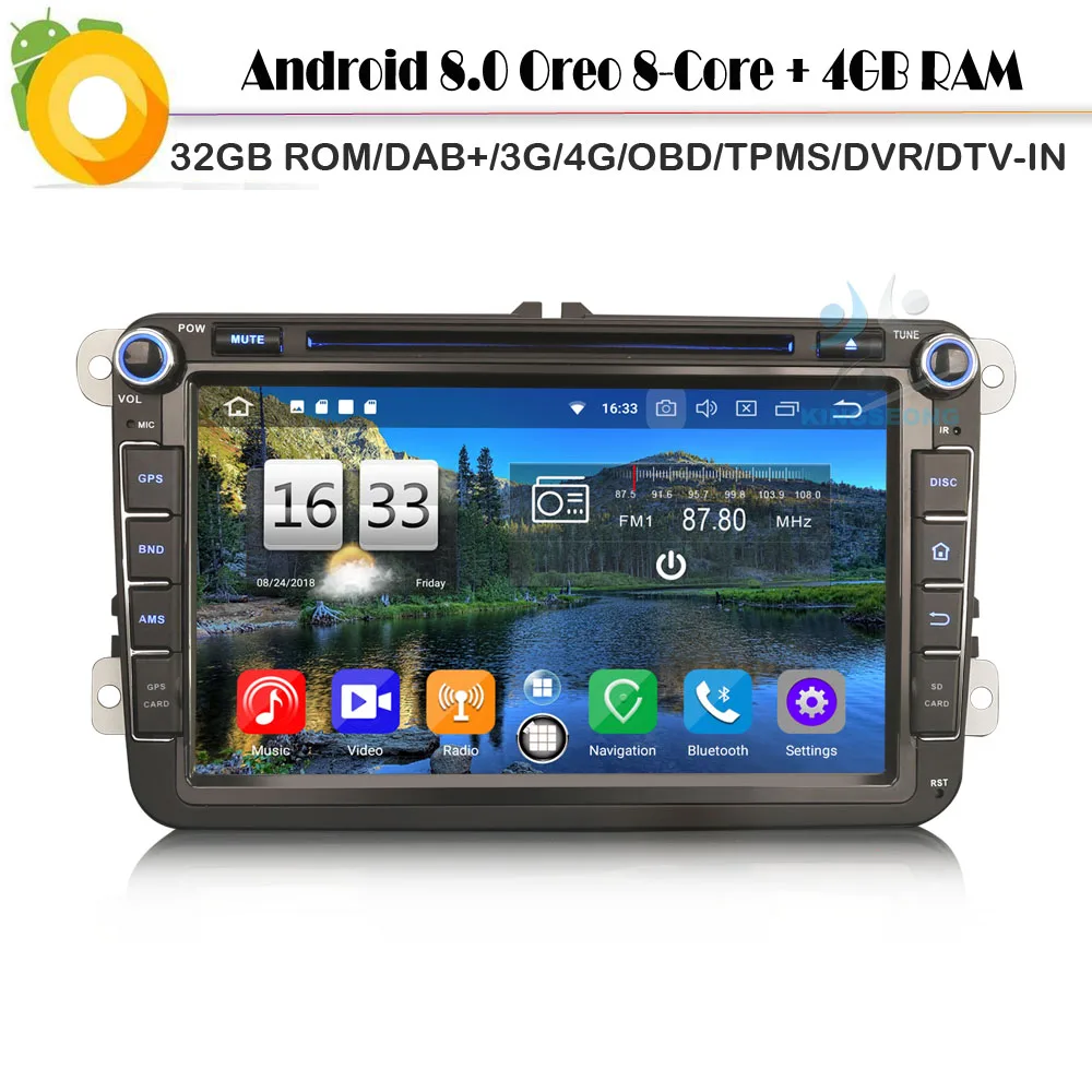DAB + 8 ядер Android 0 Авторадио Wi Fi 4G DVD GPS BT DVR OBD DVT для Volkswagen PASSAT GOLF Polo Magotan