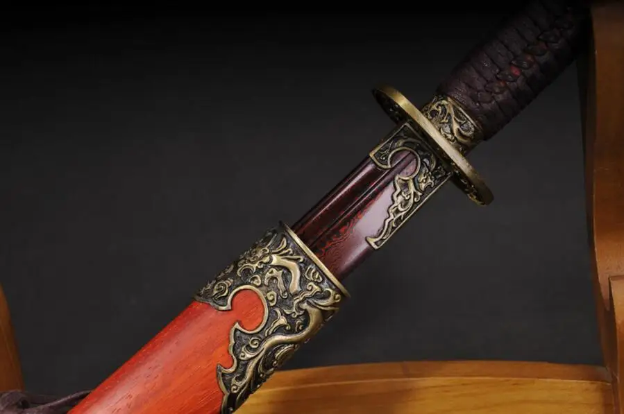 Китайский Меч сабля красное лезвие крови складной нож из дамасской стали|knives