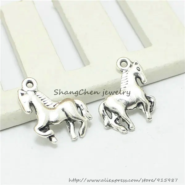 

Sweet Bell 50pcs 15*18mm two color Metal Zinc Alloy Horse Charms For Diy Jewelry Pendant Charm Makings Wholesale D1150