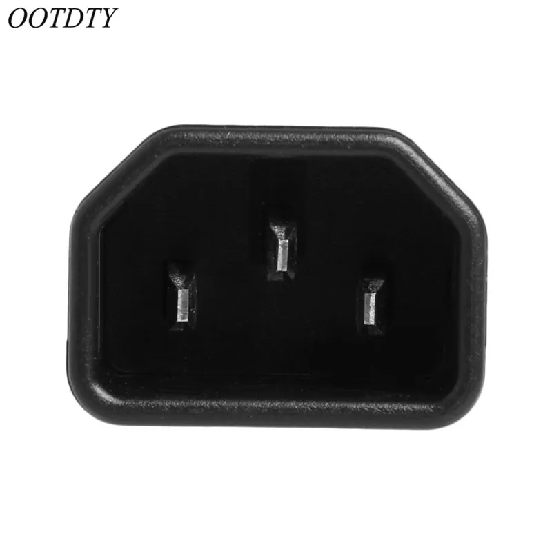 OOTDTY IEC 320 Kettle 3 Pin C14 Male к C7 Female адаптер преобразователя питания штепсельная