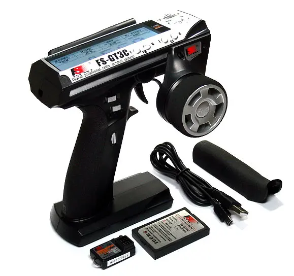 Бесплатная доставка Flysky FS-GT3C FS GT3C 2 4G 3CH Gun RC передатчик и приемник с фото + USB-кабель
