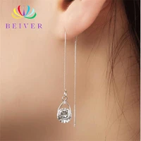 beiver 2019 new design water drop dangle earrings for women brilliant aaa cubic zirconia wedding jewelry ladies gifts