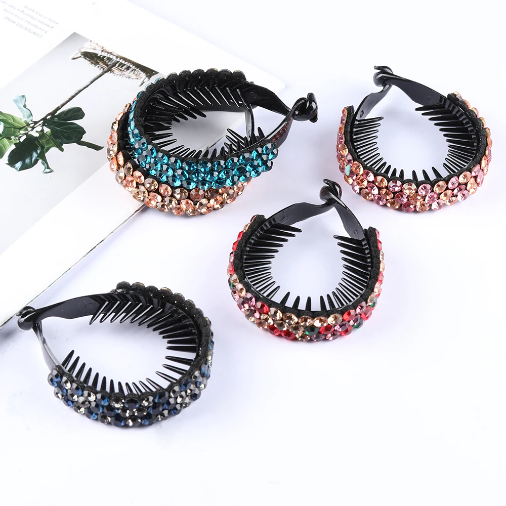 Модные Цветочные Заколки стразы женские аксессуары для волос заколки девочек