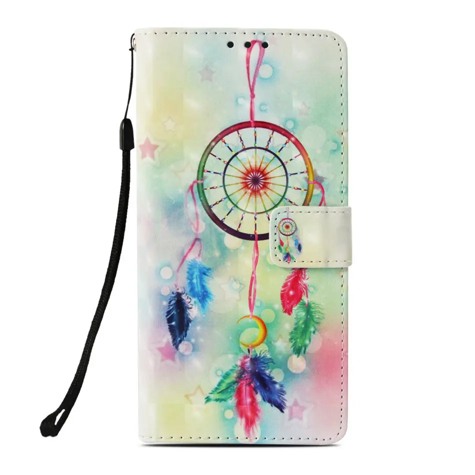 Feather Chime Чехол-Кошелек для huawei Honor 6C 8 Lite Enjoy 6s P10Lite P8 P9 Lite Nova Youth Smart Магнитный кожаный флип-чехол для телефона DP03E - Цвет: Feather Chime