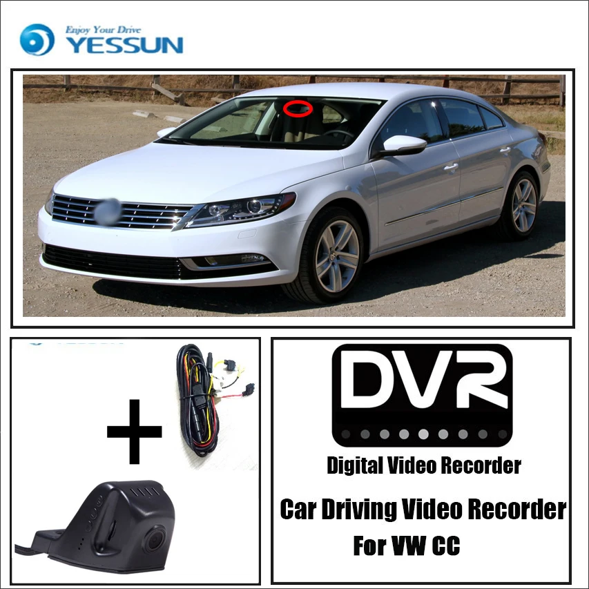 YESSUN для Volkswagen CC автомобильный видеорегистратор Мини Wifi камера вождения Novatek 96658